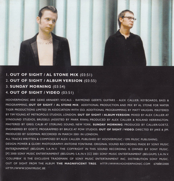 Hooverphonic : Out Of Sight (Best Friends) (CD, Single, Enh)
