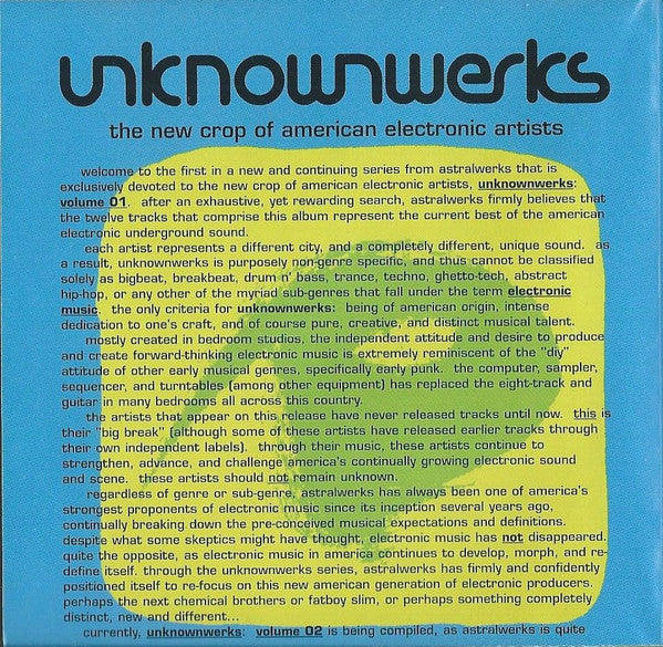 Various : Unknownwerks (CD, Comp)