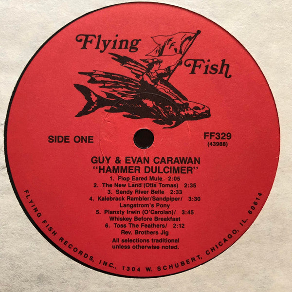 Evan Carawan And Guy Carawan : Appalchian & Irish Tunes On Hammer Dulcimer (LP)