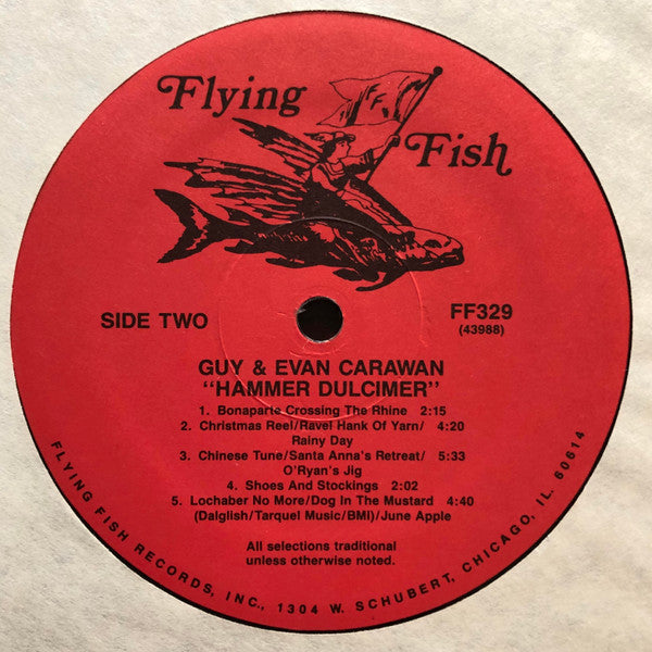 Evan Carawan And Guy Carawan : Appalchian & Irish Tunes On Hammer Dulcimer (LP)