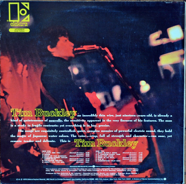 Tim Buckley : Tim Buckley (LP, Album, RE)