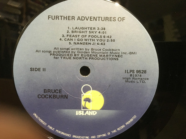 Bruce Cockburn : Further Adventures Of (LP, Album, Los)