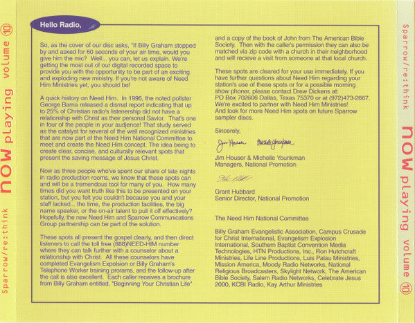 Various : Now Playing Volume 10 (CD, Comp, Promo)