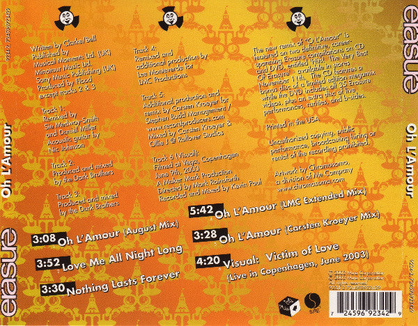 Erasure : Oh L'Amour (CD, Maxi, Enh)