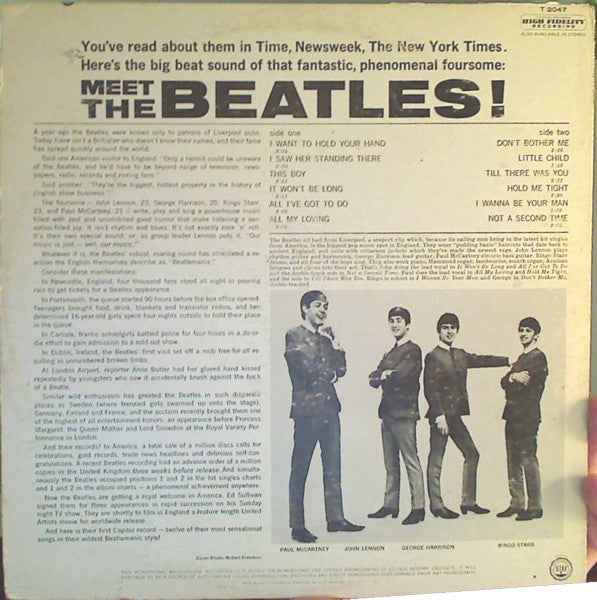 The Beatles : Meet The Beatles! (LP, Album, Mono, RP, 4th)