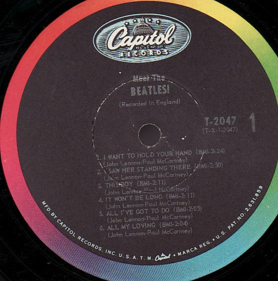 The Beatles : Meet The Beatles! (LP, Album, Mono, RP, 4th)