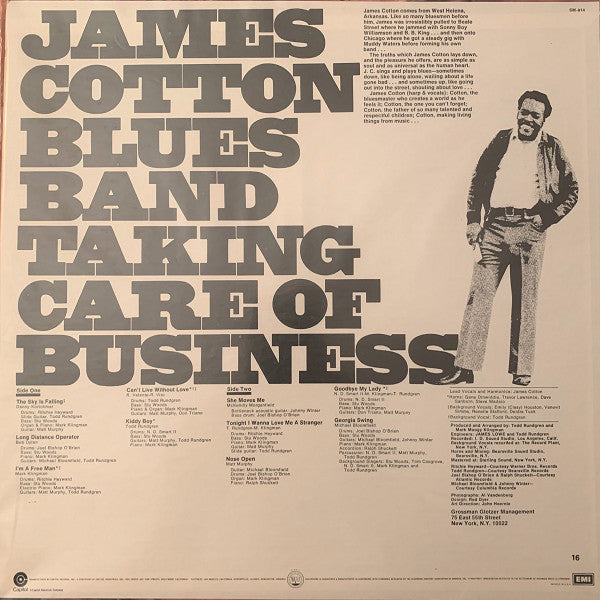 The James Cotton Blues Band : Taking Care Of Business (LP, Album, RE, Jac)