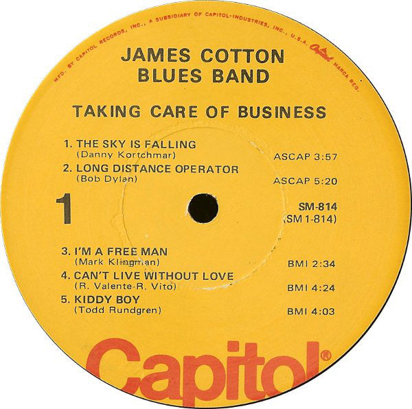 The James Cotton Blues Band : Taking Care Of Business (LP, Album, RE, Jac)