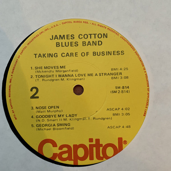 The James Cotton Blues Band : Taking Care Of Business (LP, Album, RE, Jac)