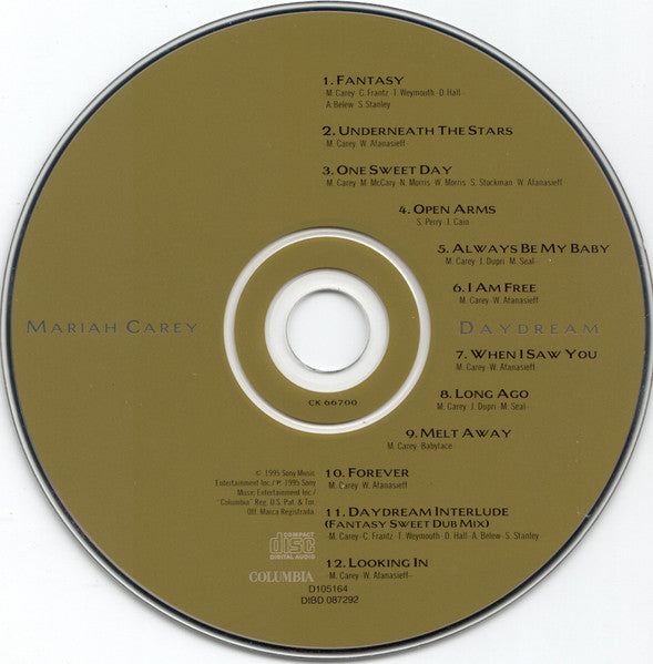 Mariah Carey : Daydream (CD, Album, Club, BMG)