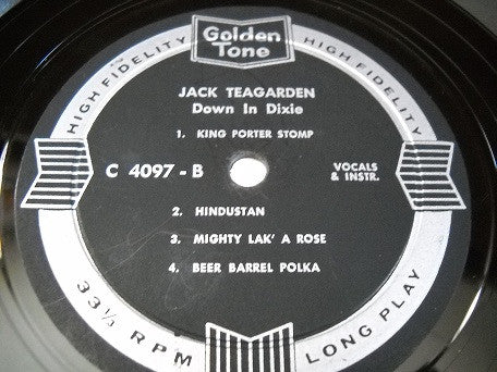 Jack Teagarden : Swinging Down In Dixie (LP, Mono)