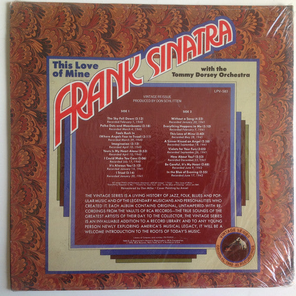 Frank Sinatra With The Tommy Dorsey Orchestra* : This Love Of Mine (LP, Comp, Gat)