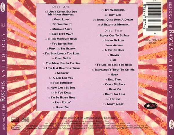 The Rascals : The Rascals: Anthology 1965-1972 (2xCD, Comp)