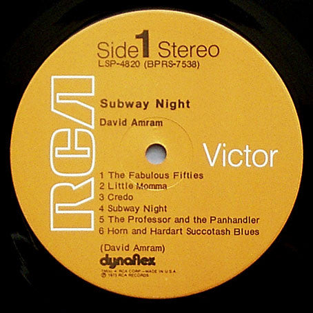 David Amram : Subway Night (LP, Album, Ind)