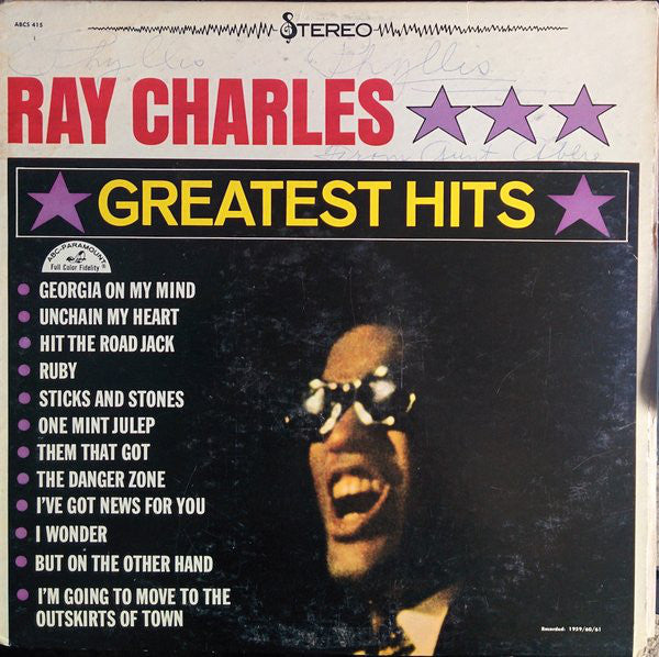 Ray Charles : Greatest Hits (LP, Comp, Pit)