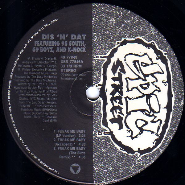 Dis 'N' Dat : Freak Me Baby (12")