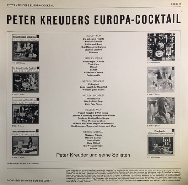 Peter Kreuder Mit Seinen Solisten : Peter Kreuders Europa-Cocktail (LP, Album)