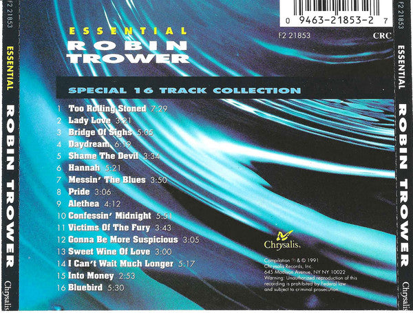 Robin Trower : Essential (CD, Comp, Club, RP)