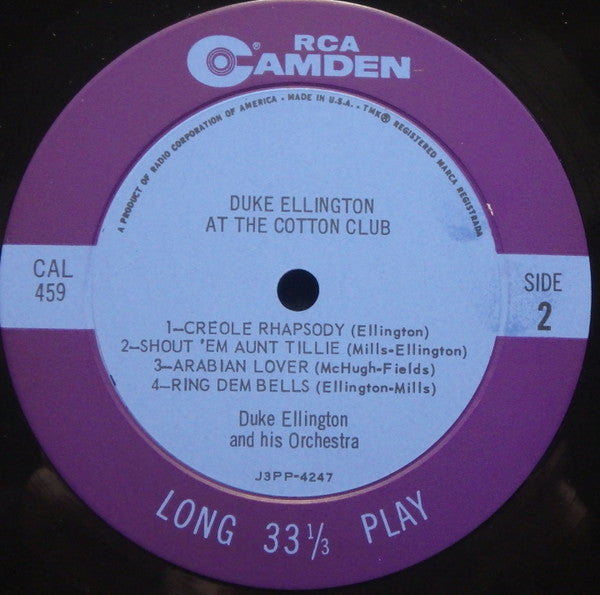 Duke Ellington And His Orchestra : At The Cotton Club (LP, Comp, Mono)