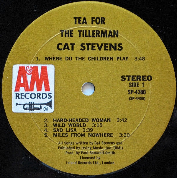 Cat Stevens : Tea For The Tillerman (LP, Album, Mon)