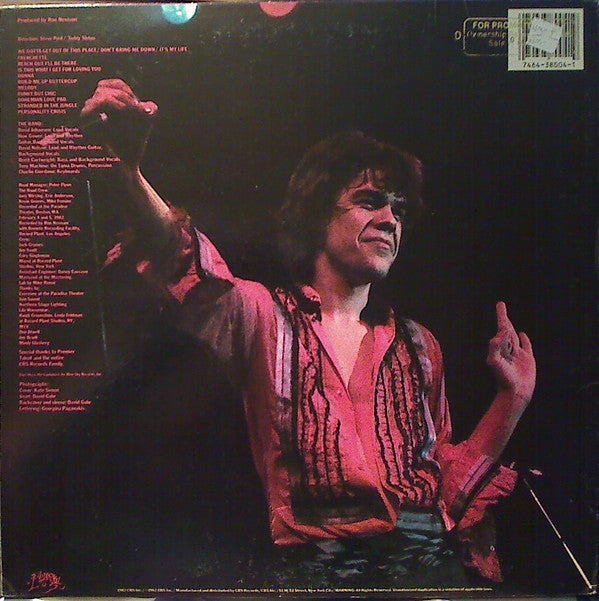 David Johansen : Live It Up (LP, Album, Pit)