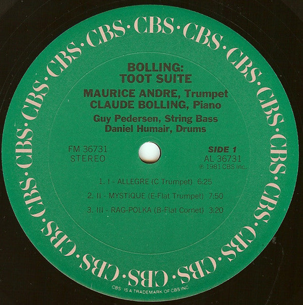 Maurice André / Claude Bolling : Bolling: Toot Suite (LP, Album)