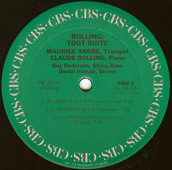 Maurice André / Claude Bolling : Bolling: Toot Suite (LP, Album)