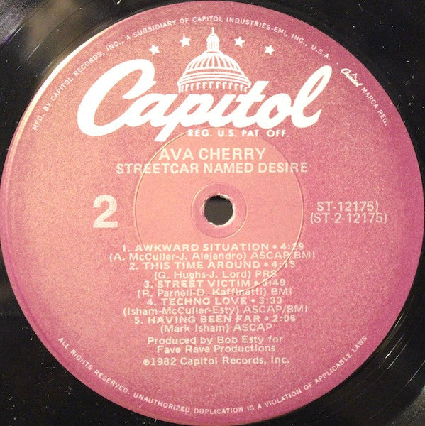 Ava Cherry : Streetcar Named Desire (LP, Album)