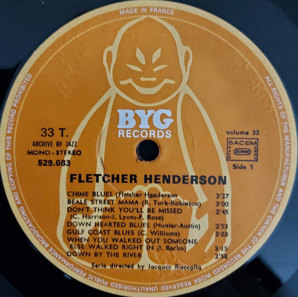 Fletcher Henderson : Fletcher Henderson 1923 (LP, Comp, Mono)