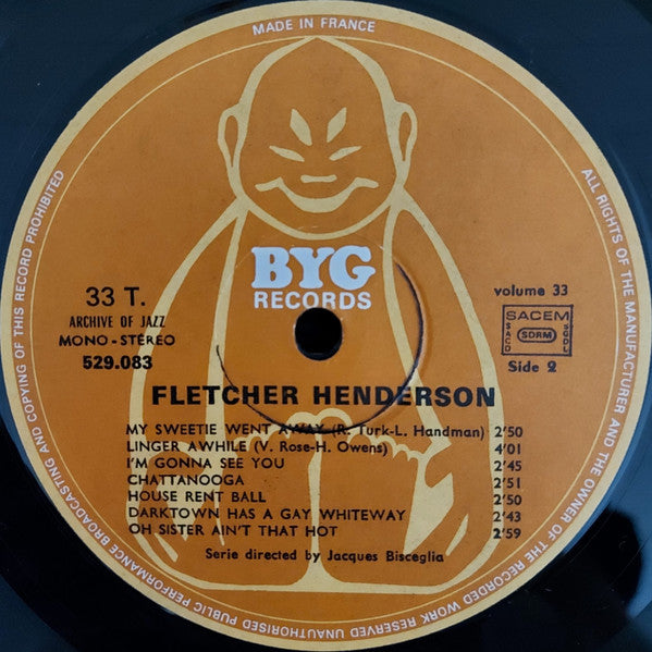 Fletcher Henderson : Fletcher Henderson 1923 (LP, Comp, Mono)