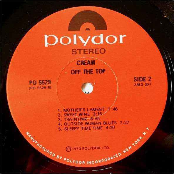 Cream (2) : Off The Top (LP, Comp, Scr)
