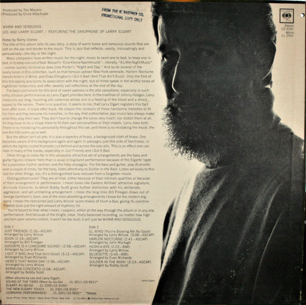 Les & Larry Elgart : Warm And Sensuous (LP, Album, Mono)