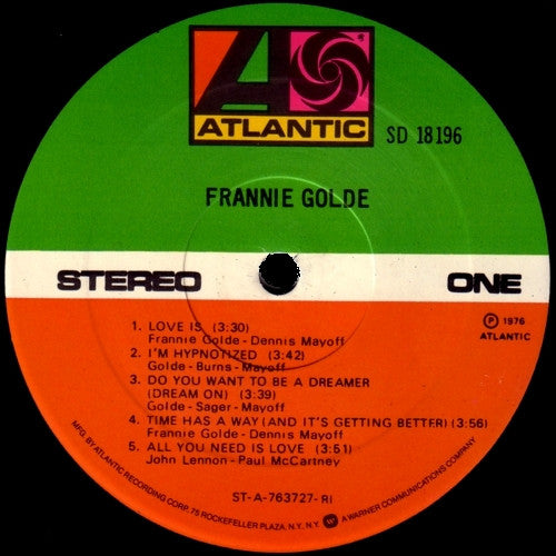 Franne Golde : Frannie Golde (LP, Album, Ric)