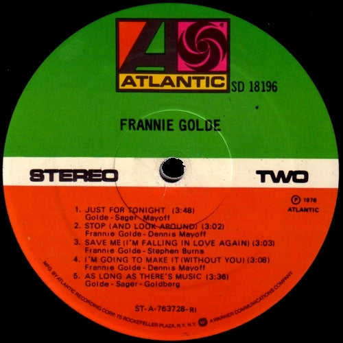 Franne Golde : Frannie Golde (LP, Album, Ric)