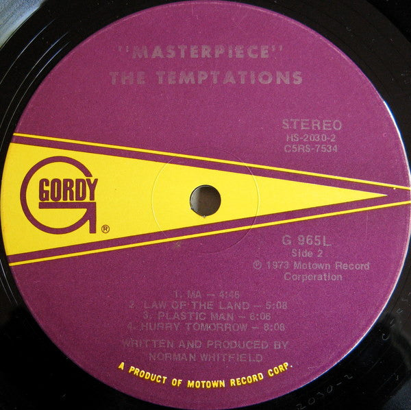 The Temptations : Masterpiece (LP, Album, Ind)