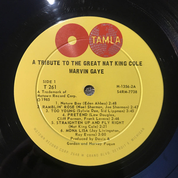 Marvin Gaye : A Tribute To The Great Nat King Cole (LP, Album, Mono)