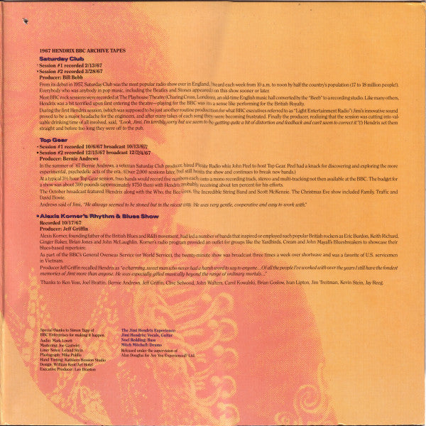 The Jimi Hendrix Experience : Radio One (LP, Cle + LP, S/Sided, Cle + Ltd, RM, Gat)