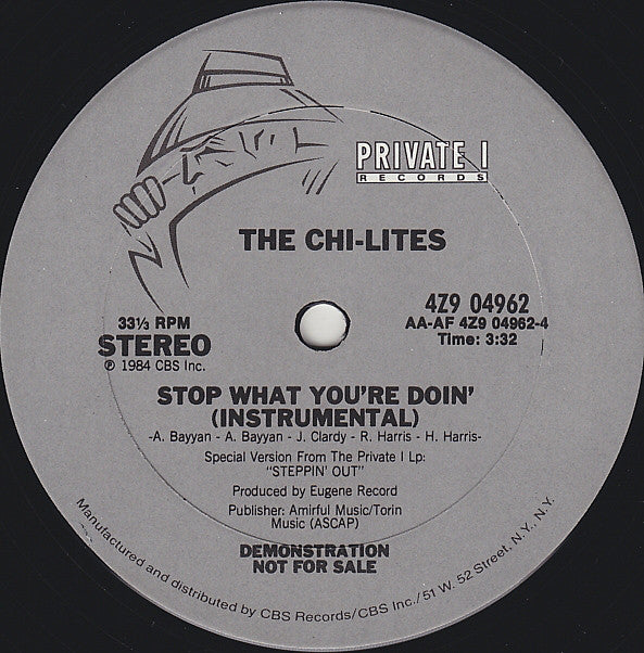 The Chi-Lites : Stop What You're Doin' (Club Version) (12", Promo)