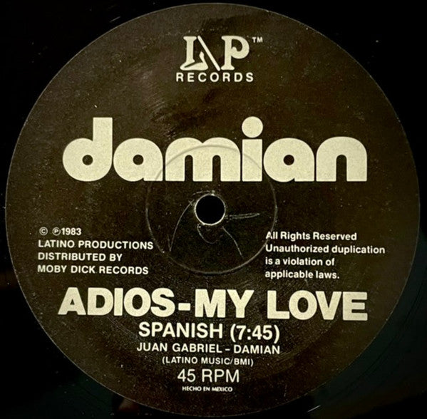 Damian (4) : Adios - My Love (12", Single)