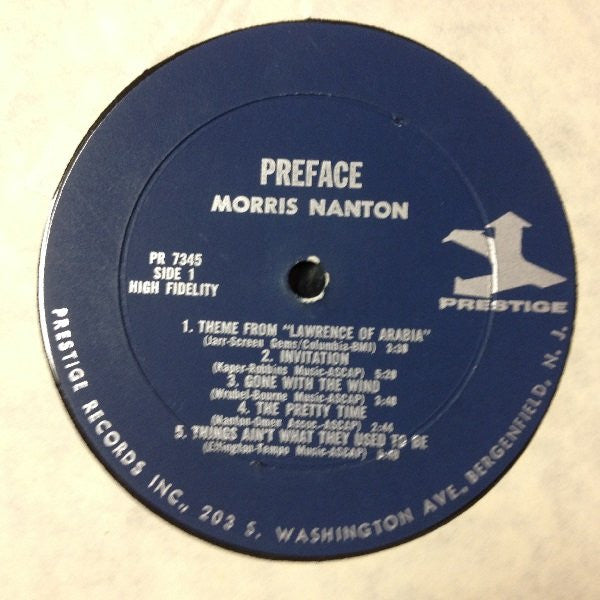 The Morris Nanton Trio : Preface (LP, Album, Mono)