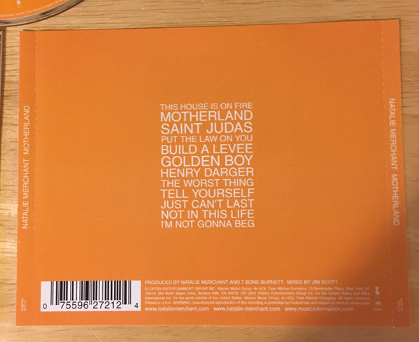 Natalie Merchant : Motherland (CD, Album, Enh)