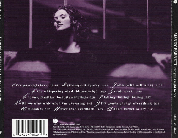 Mandy Barnett : I've Got A Right To Cry (CD, Album)