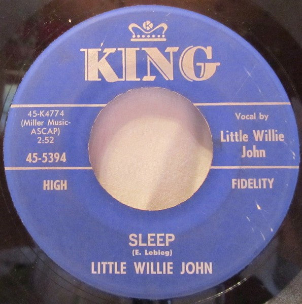 Little Willie John : Sleep / There's A Difference (7")
