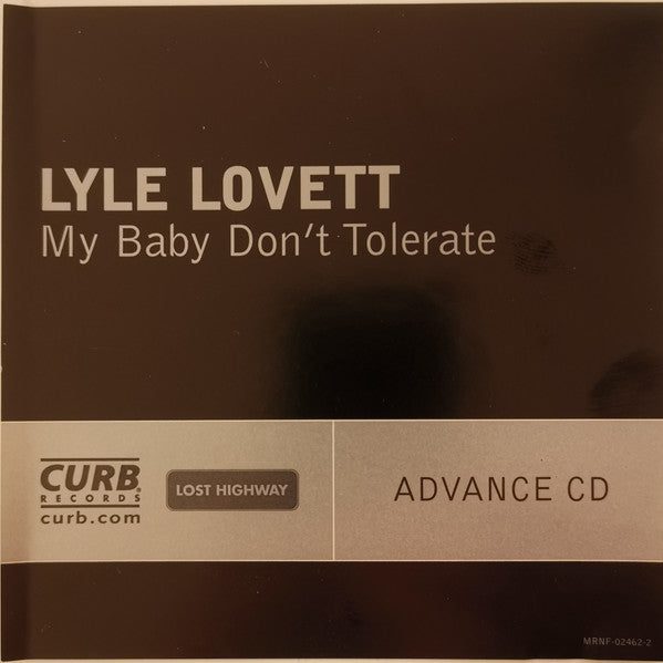 Lyle Lovett : My Baby Don't Tolerate (CD, Advance)