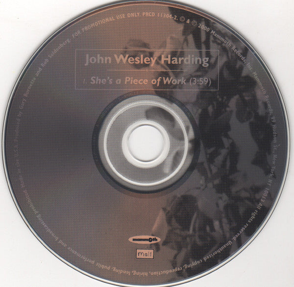 John Wesley Harding : She's A Piece Of Work (CD, Single, Promo)
