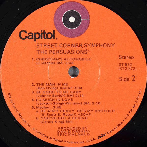 The Persuasions : Street Corner Symphony (LP, Album, Win)