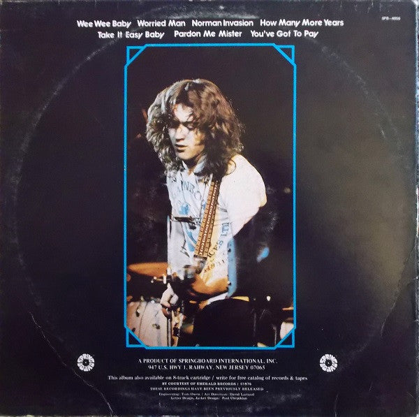 Rory Gallagher : Take It Easy Baby (LP, Album, RE)