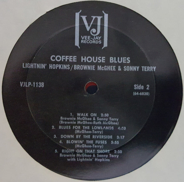 Lightnin' Hopkins / Brownie McGhee & Sonny Terry : Coffee House Blues (LP, Album, RE)