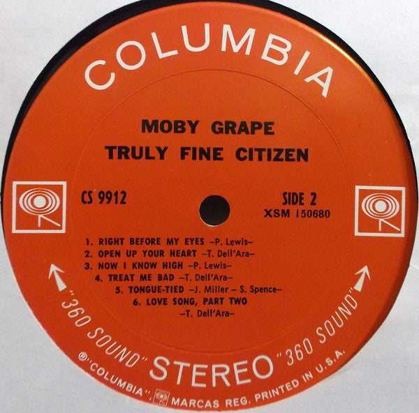 Moby Grape : Truly Fine Citizen (LP, Album, Ter)