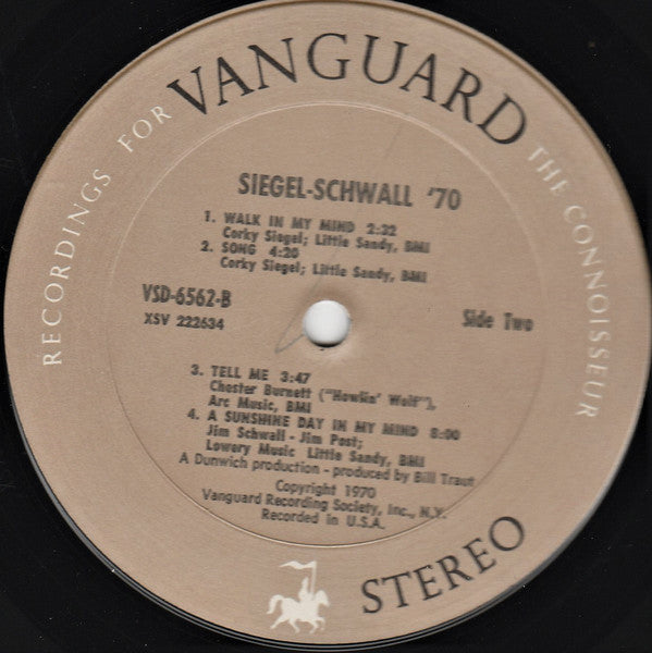 The Siegel-Schwall Band : Siegel–Schwall ’70 (LP, Album)